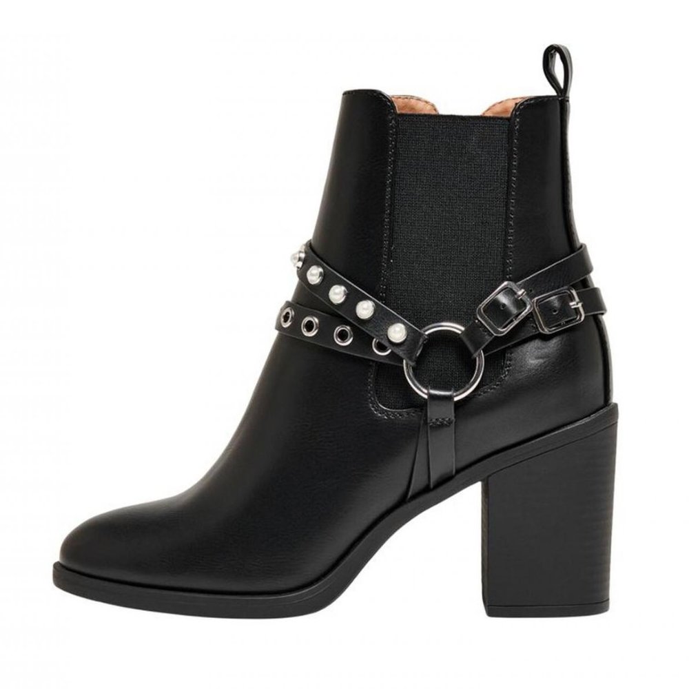 Black Leather Ankle Boot